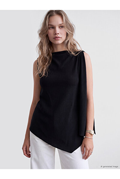 LC Waikiki Sparkling Choices from Shining Store Wide Roba Collar Textured Asy...