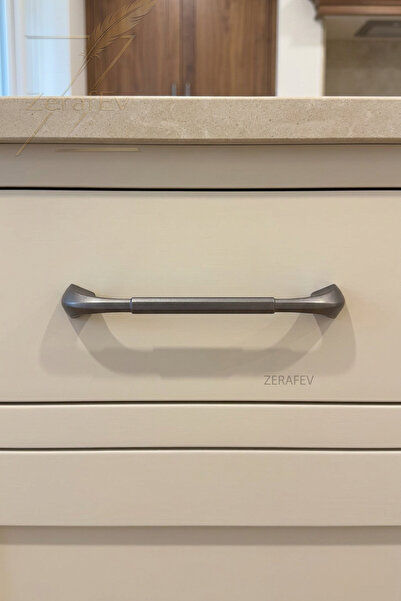 zerafev Verona 160 mm Matte Smoked - Zamak Furniture Handle – 20 cm Cabinet a...