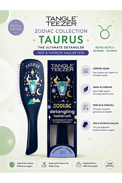 Tangle Teezer Boğa Burcu Olanlara Özel Zodiac The Ultimate Düz ve Kıvırcık Sa...