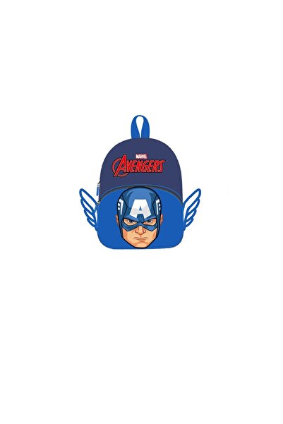 AVENGERS Rucsac din pluș, cu două compartimente, 30x24x8 cm, albastru, Happy,...