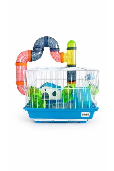 cdk Tam Donanımlı Tünelli Hamster Kafesi Ev Çark Suluk ve Oyun Alanı Dahil