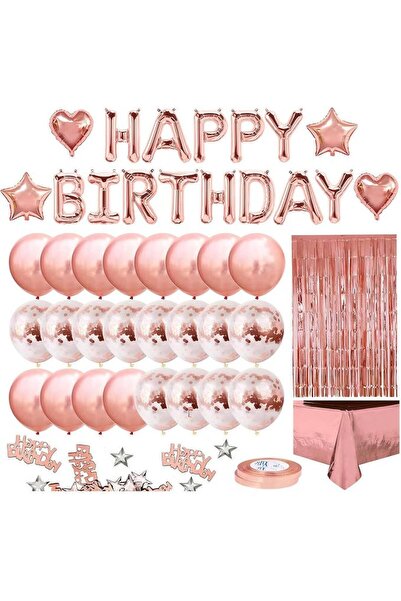 ToolHouse Rose Gold Birthday Party Decorations - Birthday Decoration with Let...