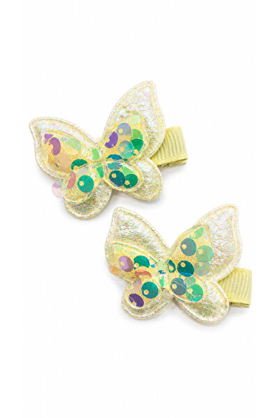 Marka Sequin Butterfly Clasp Buckle Green