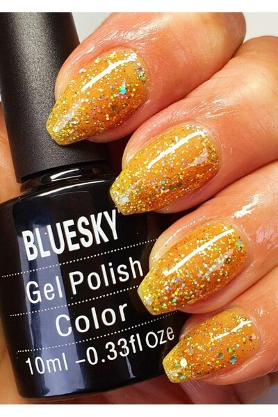 BLUESKY Семиперманентна лакова боя, жълт кадифен, със силна пигментация, 10 мл