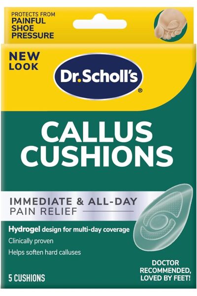 Dr. Scholl's ضمادات هيدروجيل لحماية وعلاج الجلد المتصلب، عبوة من 5 قطع
