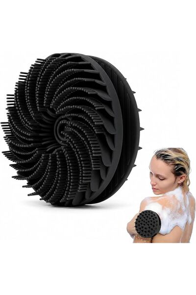 ToolHouse Double Sided Silicone Bath Brush - 2 in 1 Body Scrubber and Scalp M...