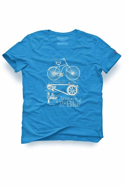 Tarrzzcom Unisex 100% Cotton Regular Fit Bicycle Printed T-Shirt - Cyclist De...