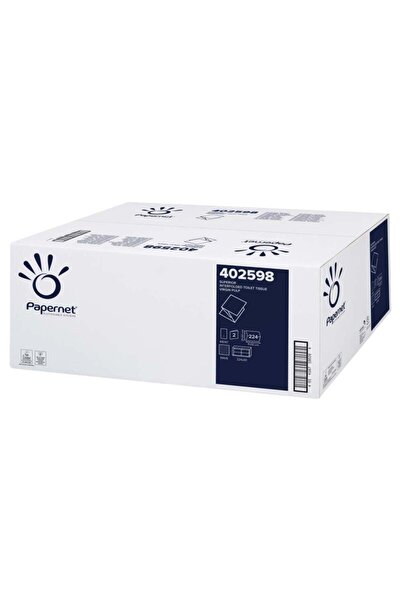 Papernet Skládaný toaletní papír, 2 vrstvy, 11x21 cm, 224 ks/balení, 40 balen...
