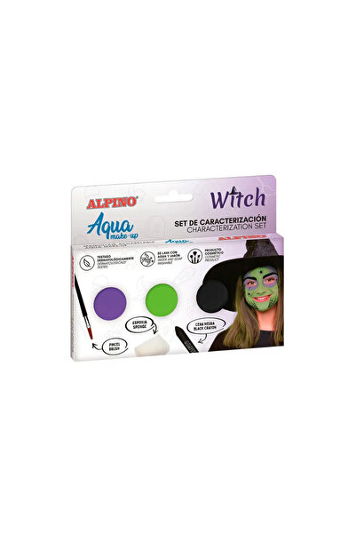 Alpıno Aqua Make-up Sada - Čarodějnice, 3 barvy + štětec a houbička na make-u...