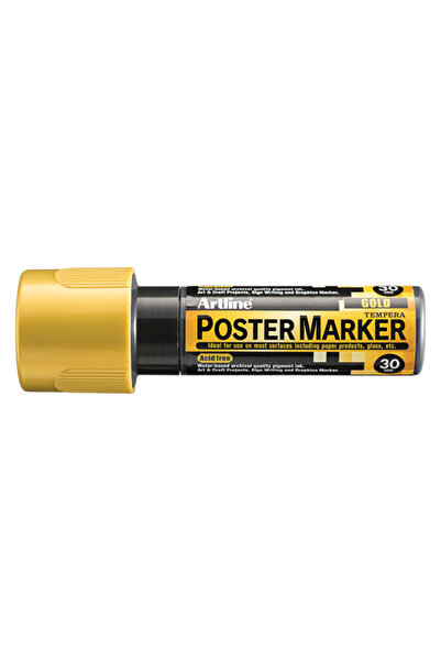 artline Poster Marker, Plastic Body, Beveled Tip 30Mm - Gilded, 30 mm