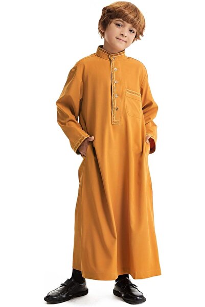 Generic Boys Coat & Jacket Traditional Arabic Thobe for Teen Boys Long Sleeve...
