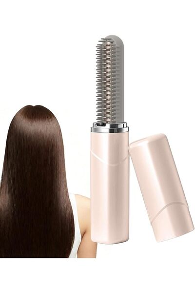 Generic Cordless Hair Straightener Brush Portable 2 Modes Safe Cordless Styli...