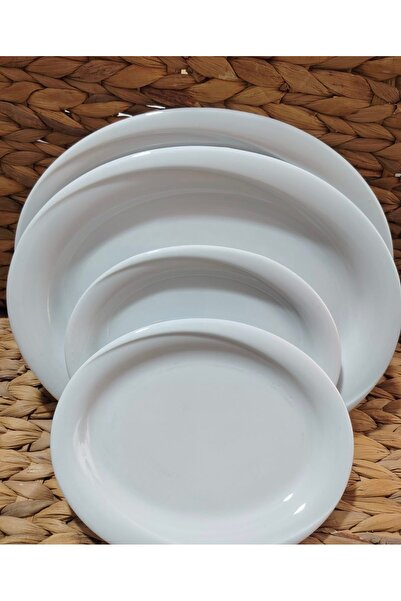 Grande Porcelain Liva 4-Piece Salad Presentation Boat Plate (Some Defects)