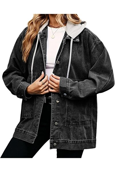 Generic Women's Jean Jacket Vintage Distressed Denim Jacket | Vintage Style, ...