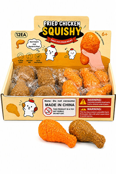 stars pearl Fried Chicken Thigh Design Squishy Toy - Anti-Stress and Nerve-Re...