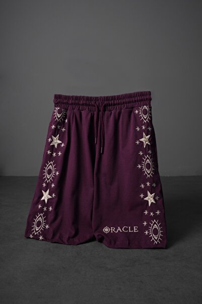 Slatra Men's Mürdüm Oracle Embroidered Above-Knee Shorts