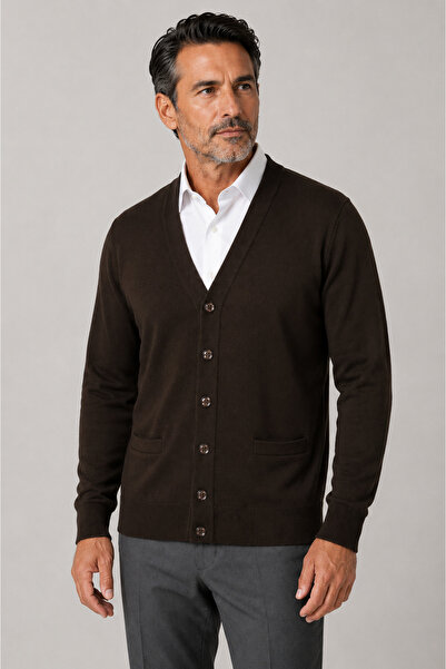 Mutlu City Men's Middle-Aged and Older Knitwear Knitted Acrylic Buttoned Wint...