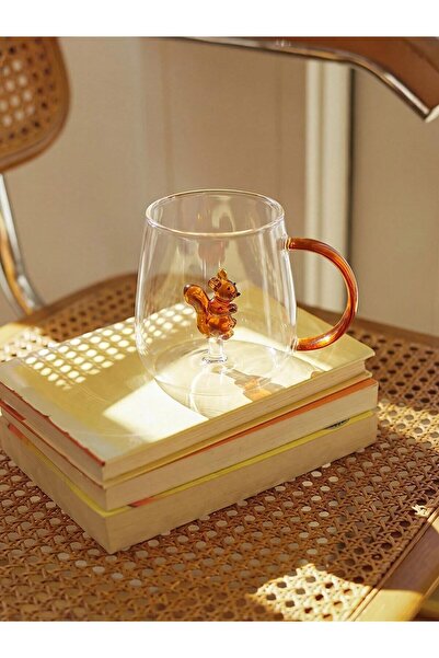 LC Waikiki Mixed Squirrel Figure Glass Mug 380 ml (W6)