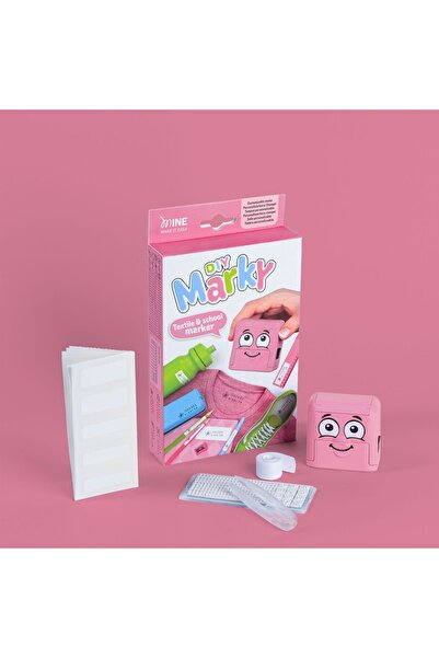 Colop Σφραγίδα Υφασμάτων & Tupperware DIY Marky - Ροζ (Ελληνικό Αλφάβητο)
