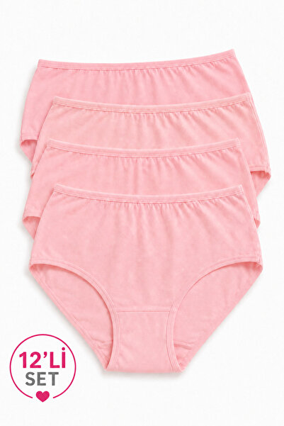 İpeksi Collection 100% Cotton High Waist Daily Panties 12 Pack