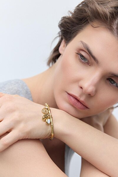 KADRİYE BAŞTÜRK Family Charm Bracelet Gold