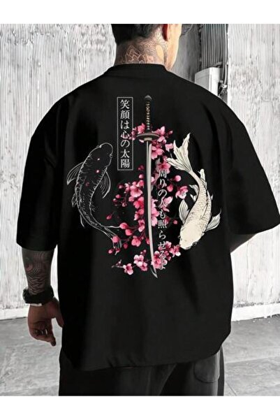 23ERVA 1pc Womens Japanese Koi Fish Katana TeeCotton 180gsm.Printed Tee.Unise...