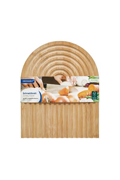 İdeen Welt Ideenwelt Bambu Kesme Tahtası Oval Oluklu, 1 Adet