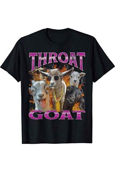 23ERVA 1pc Womens Funny Throat Goat Hip Hop TshirtCotton 180gsm.Printed Tee.U...