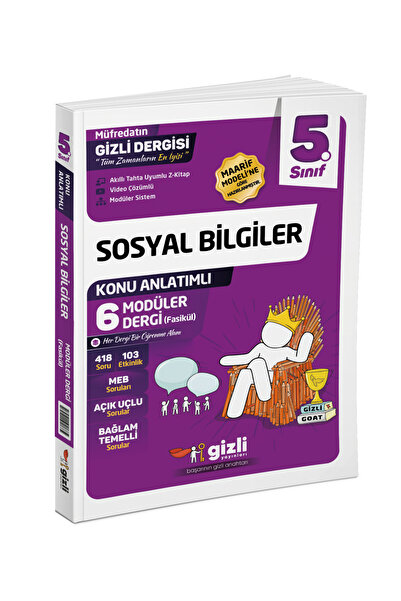 Gizli Yayınları 5. Sınıf Sosyal Bilgiler Müfredatın Gizli Dergisi