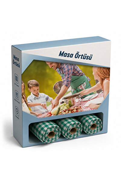 Tek Kullanımlık Masa Örtüsü Yeşil - 100x120cm - 3 Rulo
