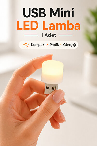 TrendDeco USB Mini LED Lamba Günışığı – Tak Çalıştır Taşınabilir Mini Aydınla...