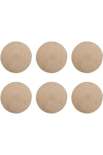 Morvena Picks Un set de 6 suporturi rotunde țesute pentru farfurii (12,7 cm) ...