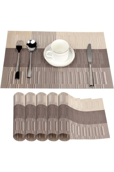 Morvena Picks Un set de 6 suporturi de masă, 30 x 45 cm, antiderapante, lavab...