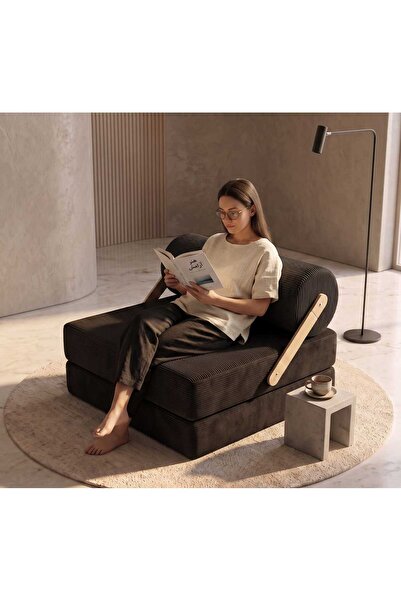 DECHOME 90x90 cm Modüler Sünger Koltuk | Yatak Olabilen, Hareketli Silindir Sırt
