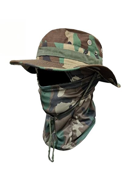 STARSTAR Men's camouflage wide-brim sun hat mesh beach/hunting style13.