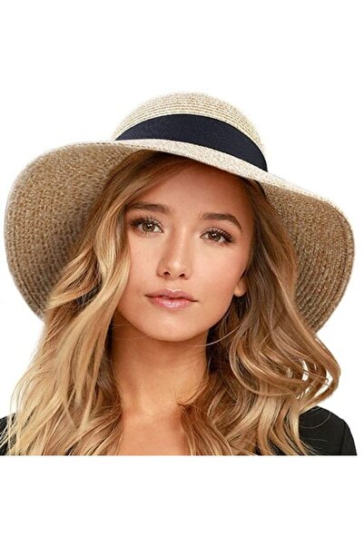 STARSTAR Women's beach hat with UV protection, foldable brim, convenient for ...