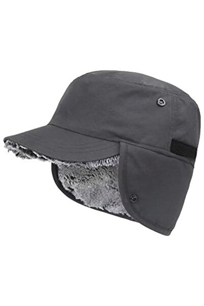 STARSTAR Winter hat with foldable ear flaps - fully lined, warm faux fur.