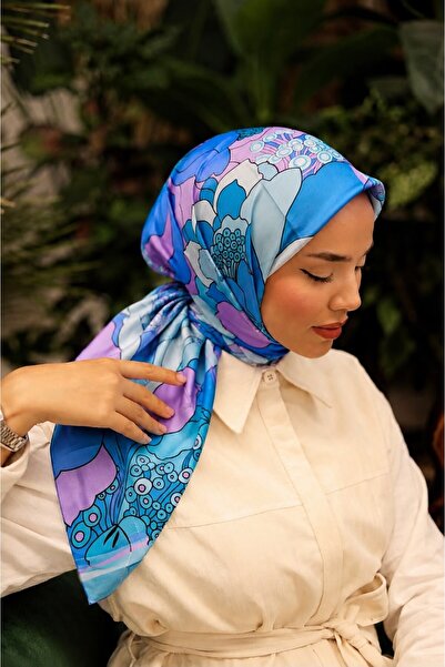 FENZA SCARF Σερέιν 20% Βαμβάκι 80% Βισκόζη Κασκόλ ΛΙΛΑ 90x90