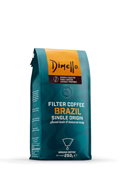 DİMELLO Cafea măcinată, DIMELLO, Brazilia Filter, Prăjire medie, 250 g