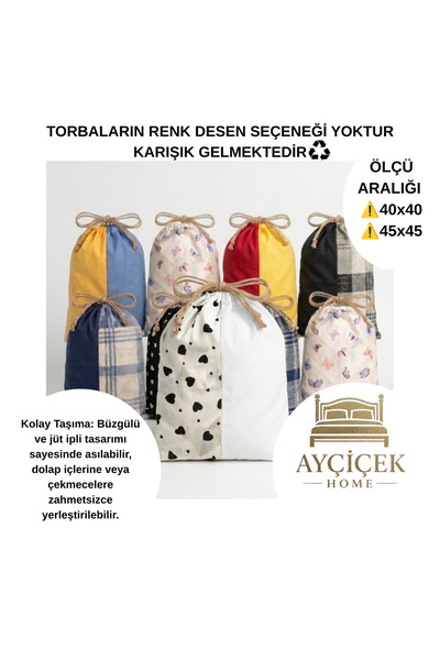 ayçiçek home Geantă din pânză multifuncțională cu șnur din iută, organizator ...