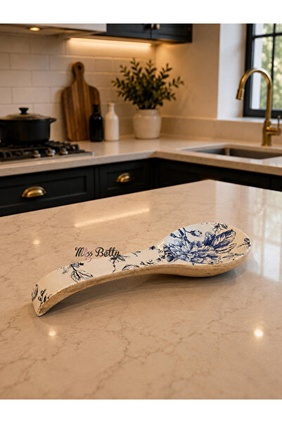 Miss Betty Blue Life Wooden Spoon Coaster