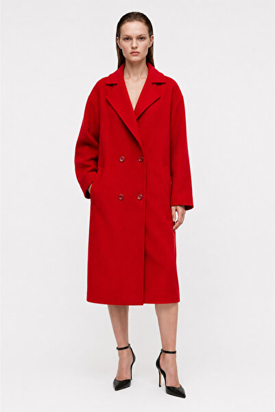 HAKKE Oversized wide cut long woolen cashmere coat