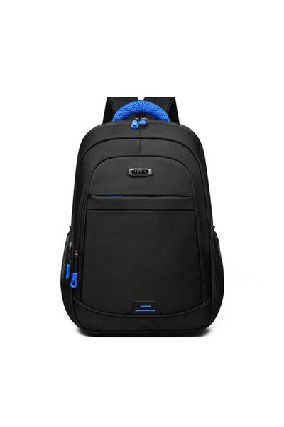 Generic Brand Ghiozdan/Rucsac Laptop Sport-Casual, Impermeabil, Negru cu Acce...