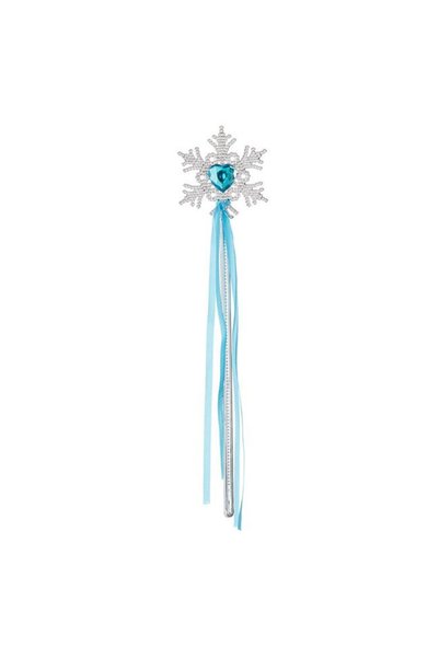 BAMI NETWORK Bagheta Argintie cu Piatra Bleu Inima 34cm pentru Copii