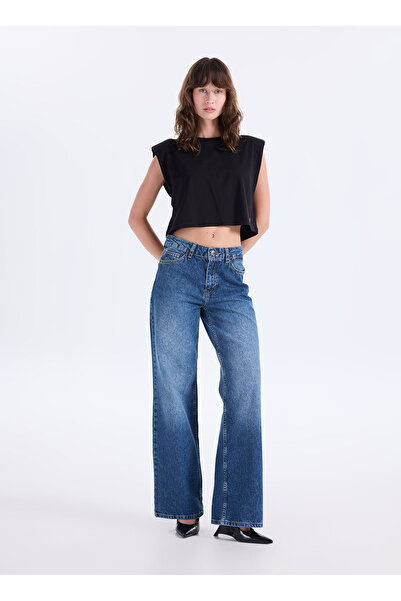 Fabrika Mavi Kadın Bol Kesim Denim Pantolon F6WL-PNT0116-2