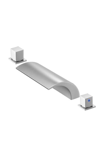 VEVOR Baterie pentru cada romana, cascada, Argintiu, Inox, 135 x 180 x 170 mm...