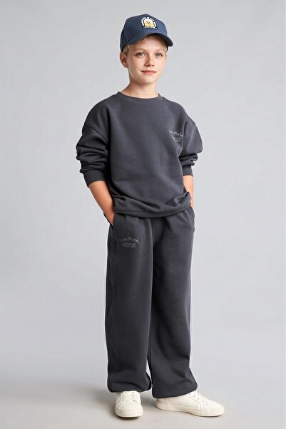 DeFacto Balloon Fit Elastic Waist Printed Thick Fabric Sweatpants for Boys H9...