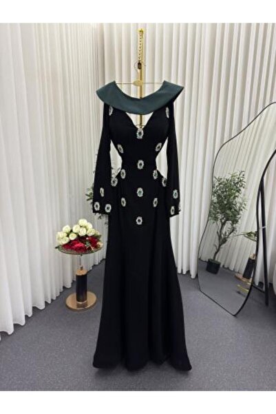 leen fashion فستان سهرة بنمط مرصع بالخرز