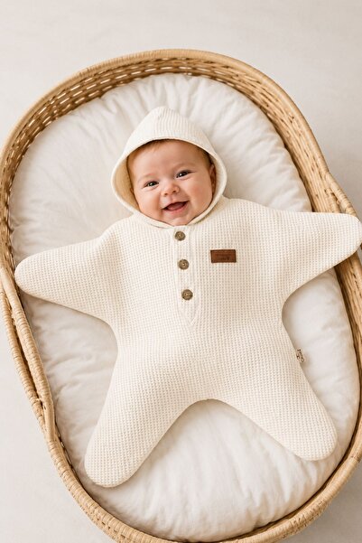 Minytrendy Girl Boy Newborn Baby Star Concept Hooded Jumpsuit Photo Shoot Gif...