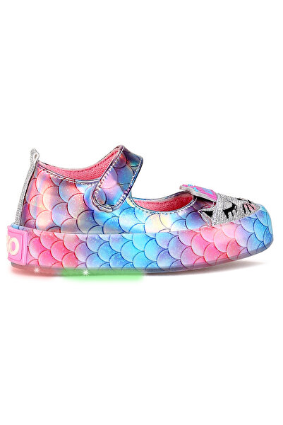 Kiko Kids Solen Işıklı Cırtlı Kız Çocuk Babet Ayakkabı